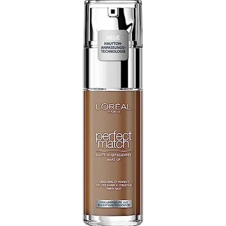 L'Oréal Paris Make up, Flüssige Foundation mit Hyaluron und Aloe Vera, Perfect Match Make-Up, Nr, 9.5.N Sandal, 30 ml – Bild 1