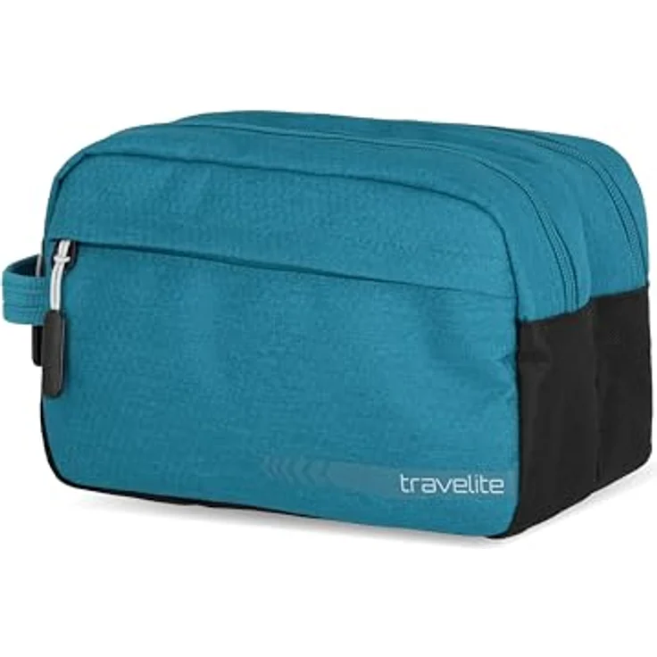 travelite Handgepäck Kosmetiktasche, Gepäck Serie KICK OFF: Praktische Kulturtasche für Urlaub und Sport, 006920-22, 26 cm, 5 Liter, petrol (türkis) – Bild 2