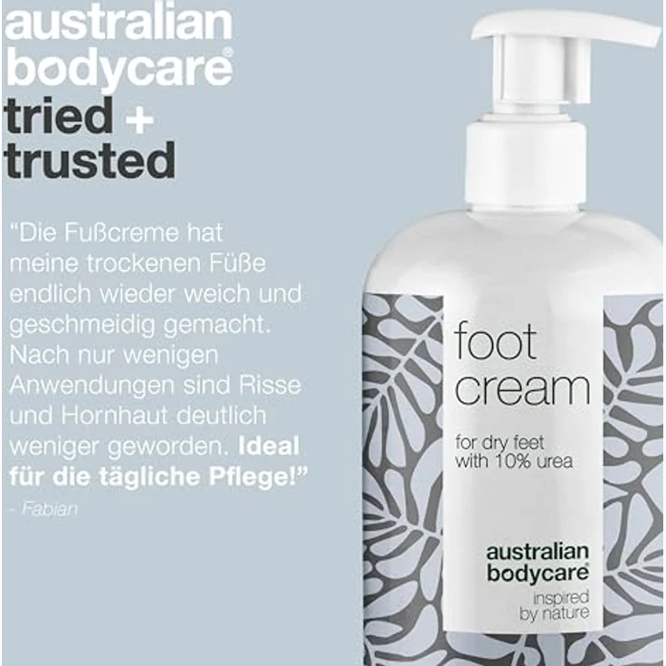Australian Bodycare Fußcreme 500ml | Fußcreme mit Teebaumöl für Frauen & Männer bei Hornhaut und Fußschweiß | Urea Hornhautcreme | Fußbalsam bei Schrunden | mit australischem Teebaumöl – Bild 5