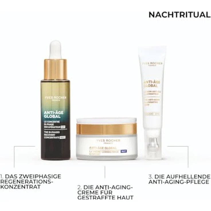 Yves Rocher Anti-Aging Komfort Nachtcreme mit Gold-Achillea, regeneriert & strafft, für alle Hauttypen, 50 ml – Bild 5
