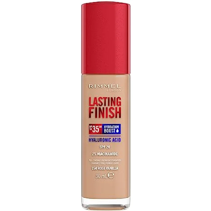Rimmel London LASTING FINISH hydration boost SPF20 30ml, full coverage liquid foundation with unbeatable hydration and SPF20 protection – Bild 1