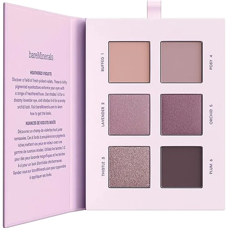 bareMinerals Mineralist Eyeshadow Palette, Lidschatten Palette mit 6 mineralischen Tönen für Damen, 7,8 g - inspirierte Farben wie Rosenholz und Violett