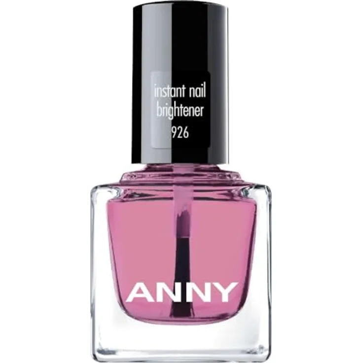 ANNY Instant Nail Brightener, Natürlicher, optisch aufhellender Pflegelack, 15 ml – Anti-Gelb, transparenter Nagellack für frische Nägel