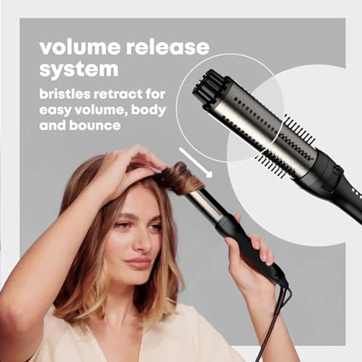 Revamp Progloss Ceramic Curling Brush, Warmluftbürste mit 38 mm Durchmesser und 5 Heizstufen, einziehbarer Bürstenkopf – Bild 3