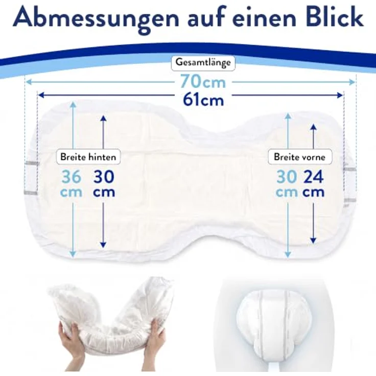 Harmony Care Form Maxi+ Inkontinenz-Einlage, anatomisch geformt, 20 Stück, extrem hohe Saugleistung bis 3400 ml, unisex – Bild 5