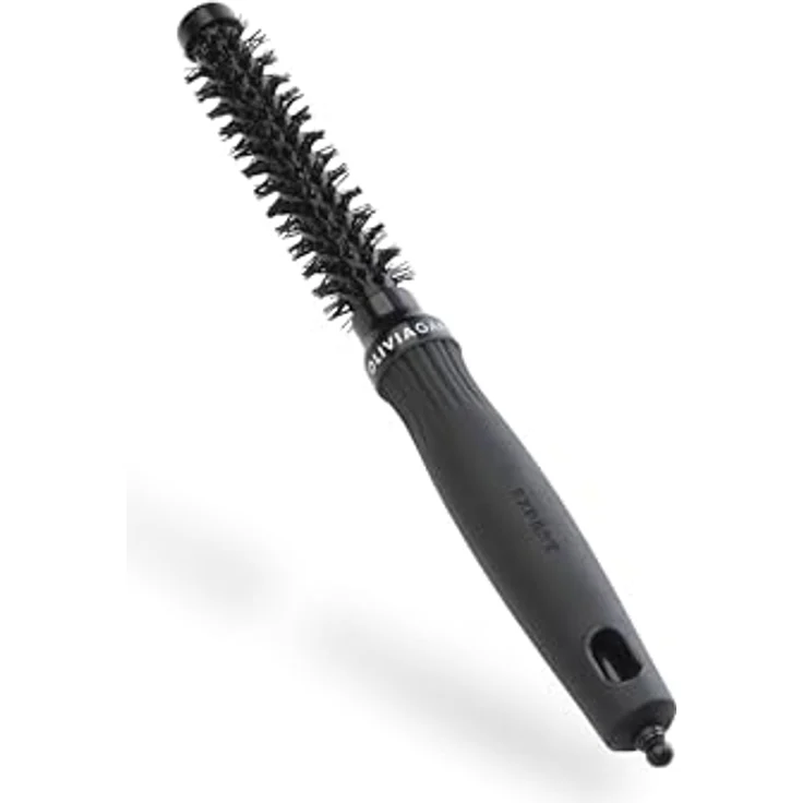Olivia Garden Expert Blowout Shine, Rundbürste 15 mm, antistatische Keramikbürste für glänzende und frizzfreie Blowouts, schwarz – Bild 1