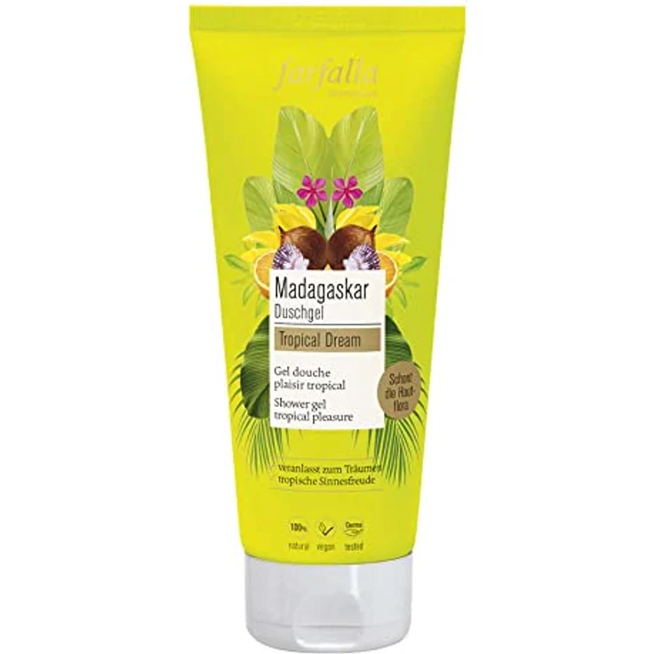 Farfalla Tropical Dream, Madagaskar, Duschgel, 200ml mit köstlichem Kokos, exotischer Frangipani und umschmeichelnder Vanille