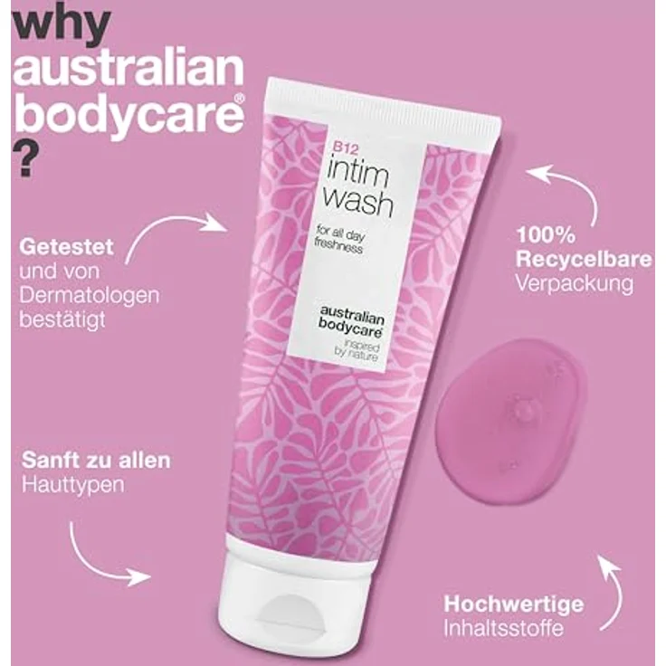 Australian Bodycare B12 Gel für intime Hygiene, sanfte Reinigung und intensive Feuchtigkeit, 200 ml – Bild 4