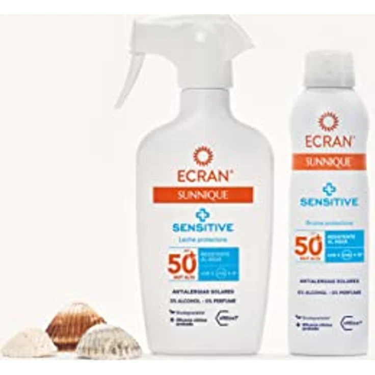 ECRAN SUNNIQUE - Sun Cream - Sunnique Sensitive+ Fluido Protector SPF 50plus - Sonnenschutzcreme für das Gesicht, 50ml – Bild 3