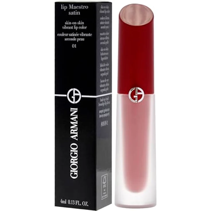 GIORGIO ARMANI Lip Maestro Satin Nr.01 Summer Adventure, 4 ml - Langanhaltender flüssiger Lippenstift – Bild 4