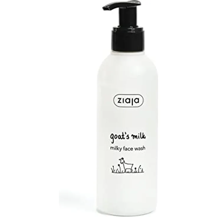 Ziaja Goat's Milk sanftes Reinigungsgel für das Gesicht, 200 ml, gründliche Gesichtspflege für Damen, regenerierend und erfrischend