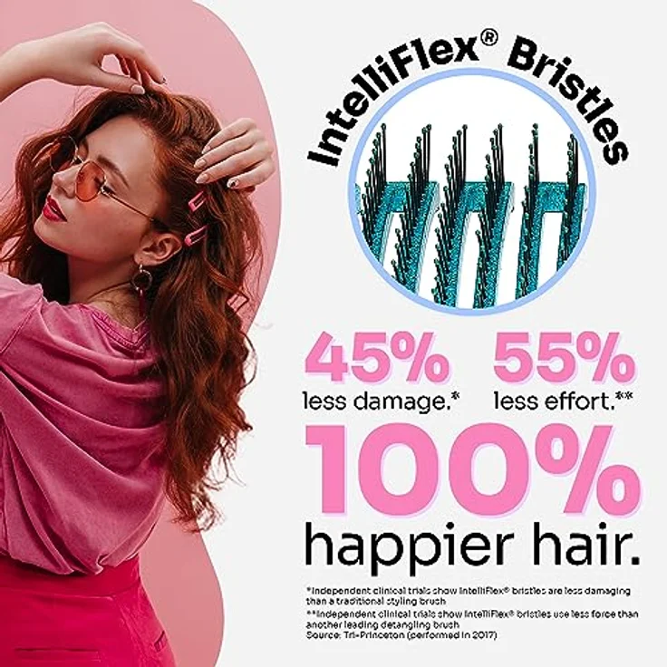 Wet Brush Dusch-Entwirrer-Bürste – grüner Glitzer mit Intelliflex-Borsten – Bild 3