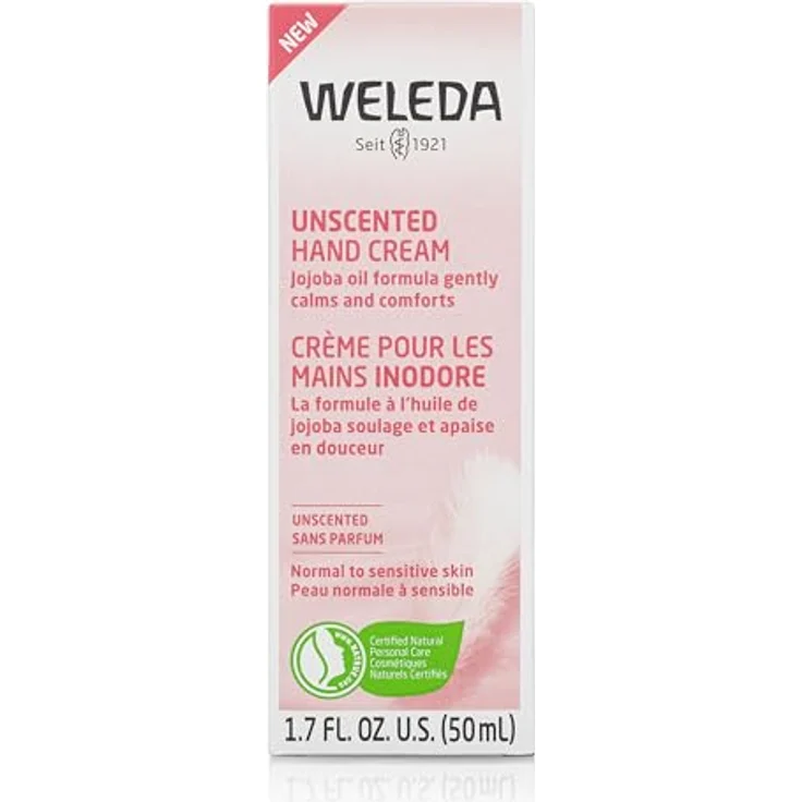 WELEDA Unscented Hand Cream 50ml, Intensive und lang anhaltende Ernährung, beruhigt empfindliche Haut – Bild 2
