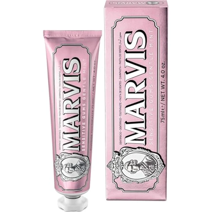 Marvis Sensitive Gums Mint, Zahnpasta für empfindliche Zähne, 75 ml - reduziert Empfindlichkeit, sanft zur Zahnfleischpflege – Bild 1