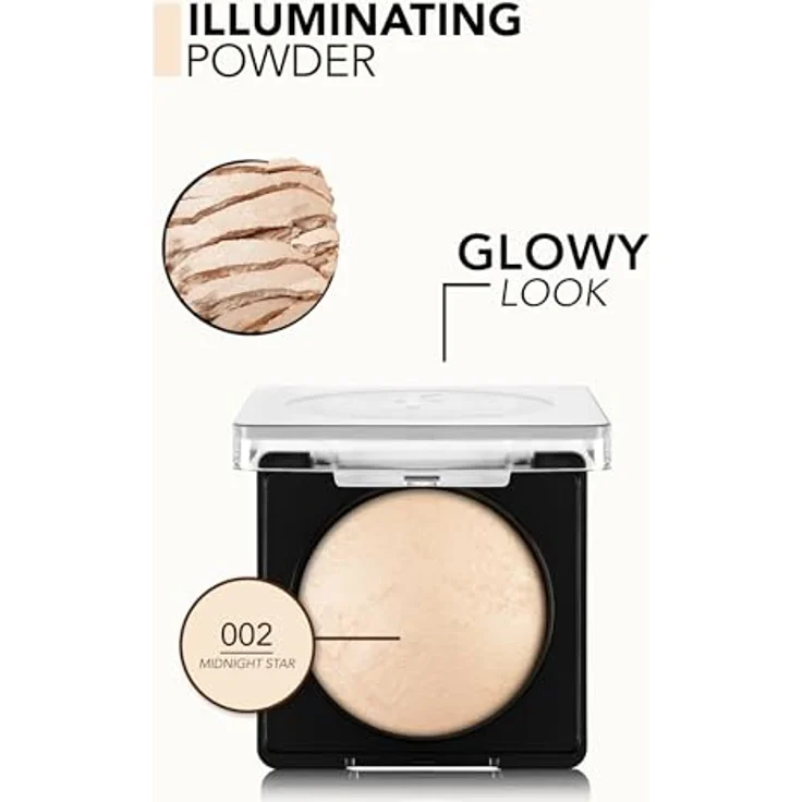 flormar Illuminating Powder Highlighter 002 Midnight Star, 7 g, für einen samtigen Effekt und langanhaltendes, makelloses Finish – Bild 2