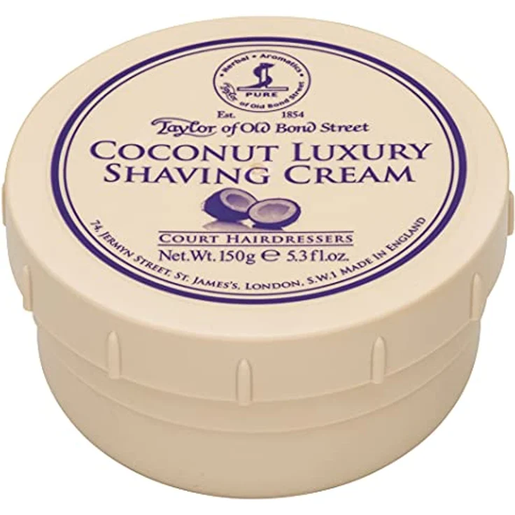 Taylor of Old Bond Street Coconut Rasiercreme frei von Parabenen 150 g – Bild 3