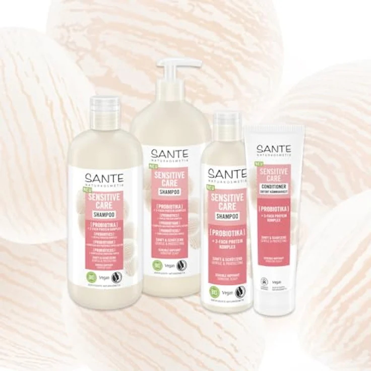 SANTE Naturkosmetik Sensitive Care Shampoo Probiotika + 3-Fach Protein Komplex, veganes Haarshampoo für gestärktes und mit Feuchtigkeit versorgtes Haar, 500 ml – Bild 5