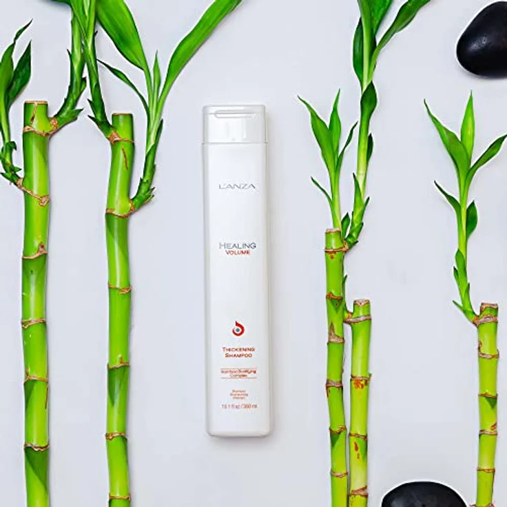 L'ANZA Heilungsvolumen Verdickendes Shampoo (300 ml), Verleiht Feinem und Plattem Haar Glanz, Volumen und Dichte, Reich an Bambus-Bodifying-Komplex und Keratin, Volumen Shampoo – Bild 3