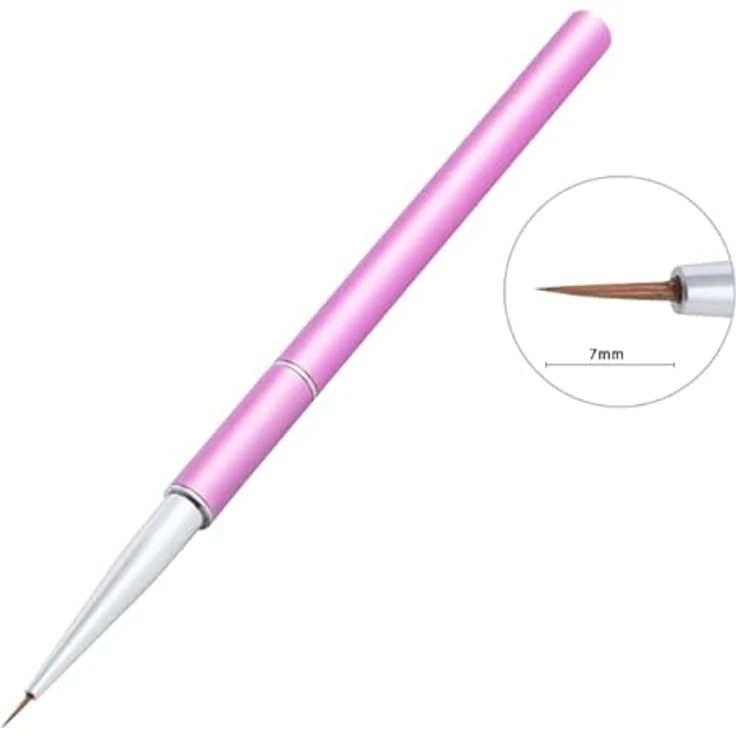 NÉONAIL Nageldesign Pinsel Kolinsky nr 00, präziser Brush Pen für Gelnägel, klappbarer Metallgriff, für Nail Art und Dekorationen – Bild 3