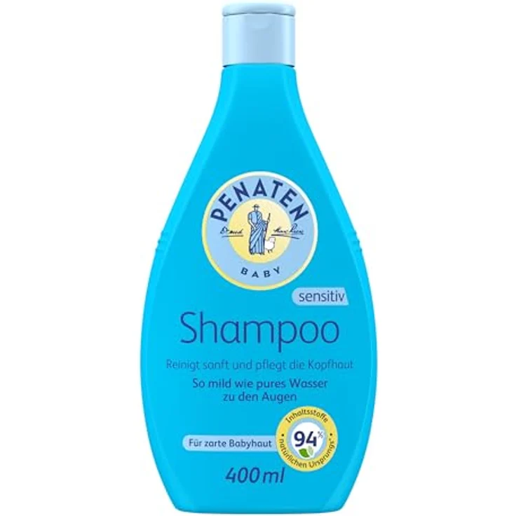Penaten Mild Cleansing Baby Shampoo für empfindliche Babykopfhaut, 400ml - Keine-Tränen-mehr-Formel, sanfte Pflege – Bild 1