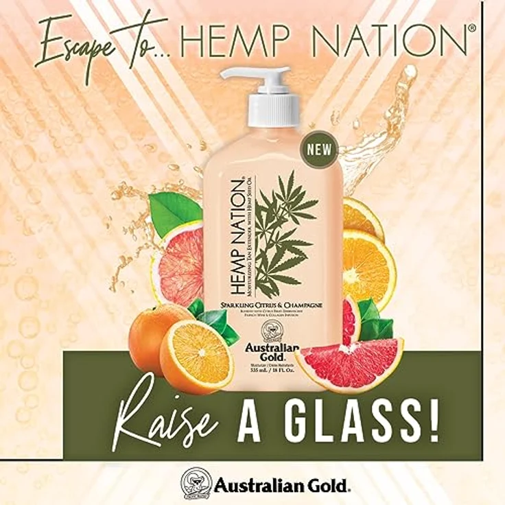 Australian Gold Compatible - Hemp Nation Sparkling Citrus & Champagne Tan Extender Body Lotion 535 ml - Hochwertige Material, Langlebig, Robustheit, Flexible Gestaltung – Bild 2