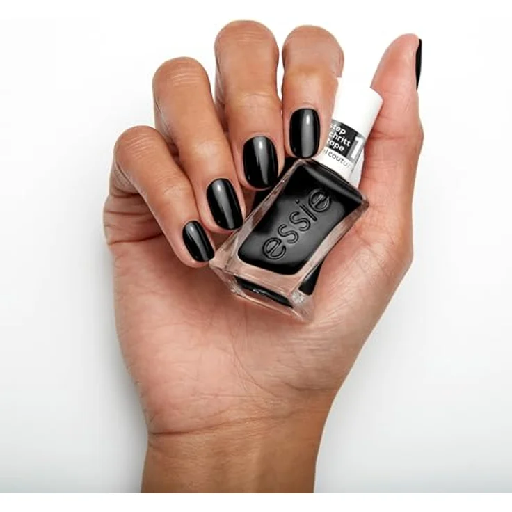 essie langanhaltender Nagellack mit glänzendem Finish, Maniküre ohne UV-Licht, Gel Couture, Farbe: Nr. 515 like it loud, Schwarz, 1 x 13,5 ml – Bild 4