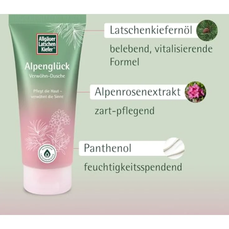 Allgäuer Latschenkiefer Alpenglück Verwöhn-Dusche, 200 ml Duschgel zur Hautpflege und sinnlichen Verwöhnung – Bild 4