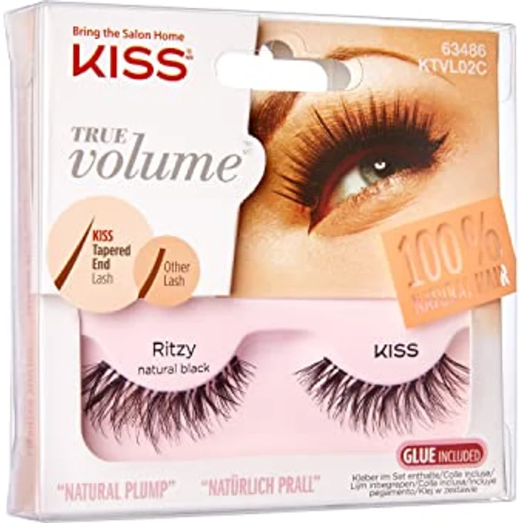 KISS True Volume Ritzy künstliche Wimpern Natural Black 2 St. – Bild 6