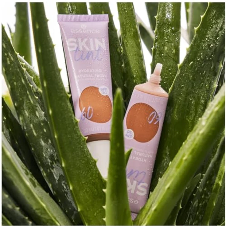 Essence SKIN TINT getönte Feuchtigkeitscreme SPF 30, #60, 30g - vegane Formel mit feuchtigkeitsspendender Textur und modulierbarer Deckkraft – Bild 6