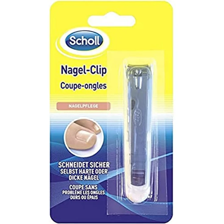 Scholl Fußnagelknipser Nagel-Clip, rostfreier Edelstahl mit innovativem Hebelsystem und gepolstertem Griff – Bild 2