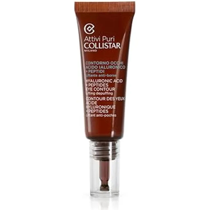 Collistar Attivi Puri Contorno Occhi Acido Ialuronico + Peptidi, 15 ml - Augenpflege mit Qualität/Haltbarkeit, langlebig und robust