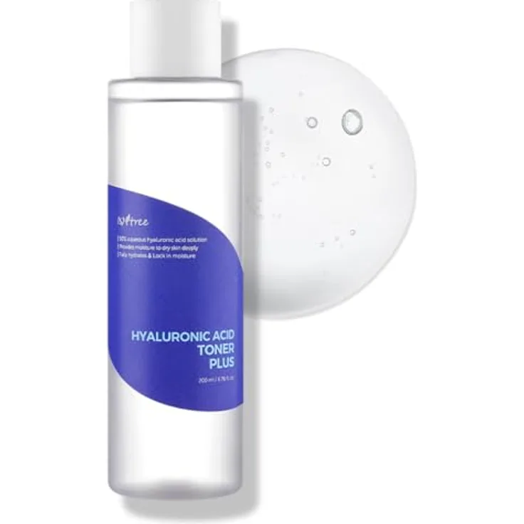 ISNTREE Hyaluronic Acid Toner Plus, Gesichtswasser mit feuchtigkeitsspendender Hyaluronsäure, 200 ml