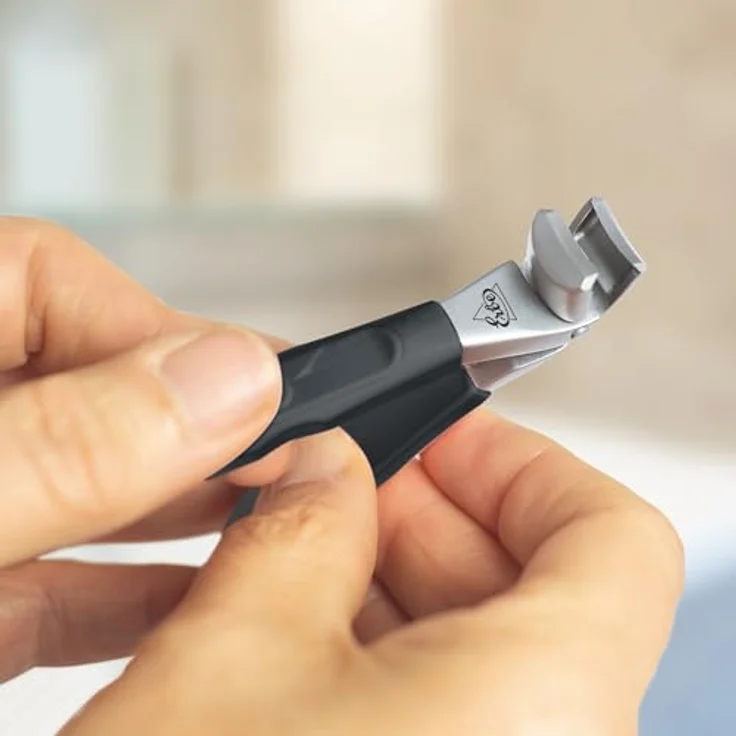 ERBE Nagelknipser 8,5 cm, schwarz, Edelstahl INOX mit Soft-Grip für präzises Schneiden und ergonomische Handhabung – Bild 4