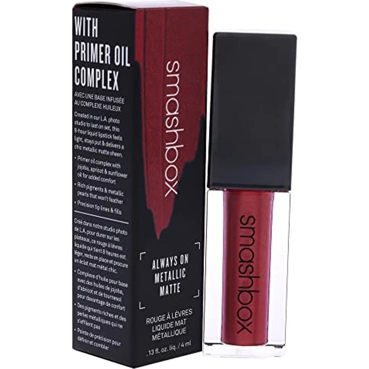 SmashBox Always On Metallic Matte Liquid - Hot Damn For Women 3,7 g Lippenstift – Bild 3