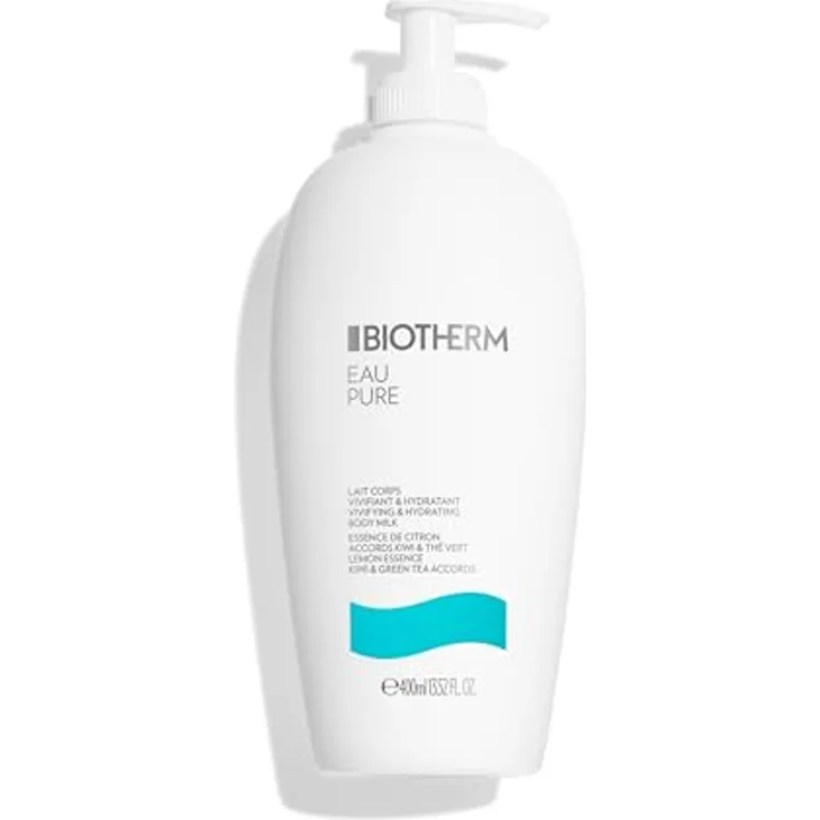 Biotherm Bodylotion Eau Pure, Körperpflegemilch mit Sheabutter, 400 ml, für intensive Feuchtigkeit und Hautschutz