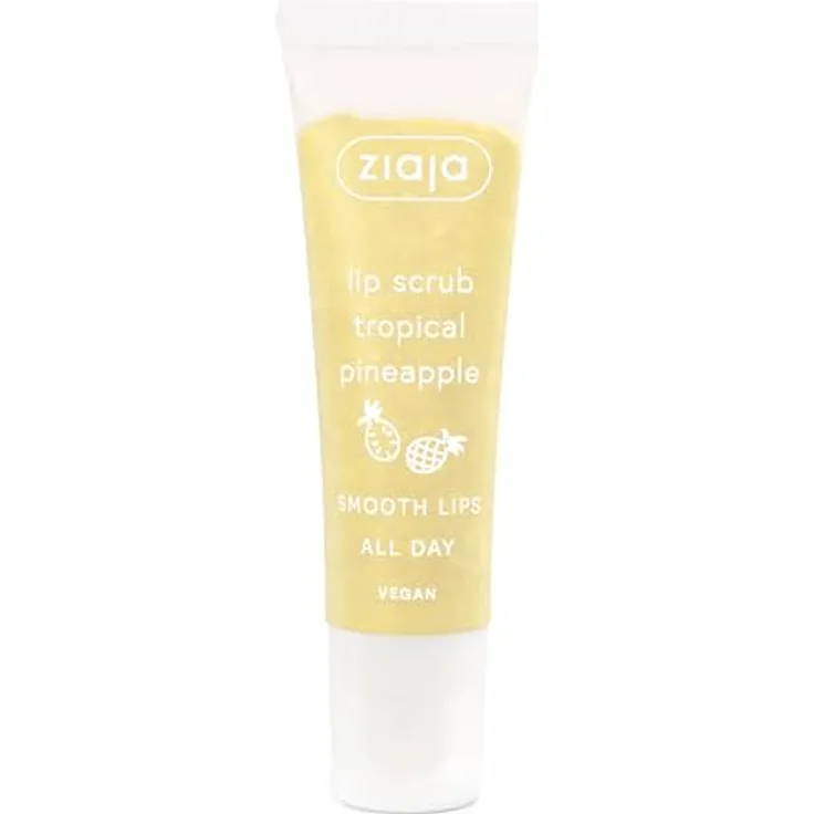 Ziaja Tropical Pineapple Lippenpeeling, 12 ml - vegan, feuchtigkeitsspendend, glättend