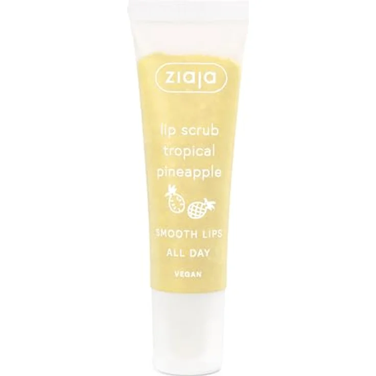 Ziaja Tropical Pineapple Lippenpeeling, 12 ml - vegan, feuchtigkeitsspendend, glättend – Bild 1