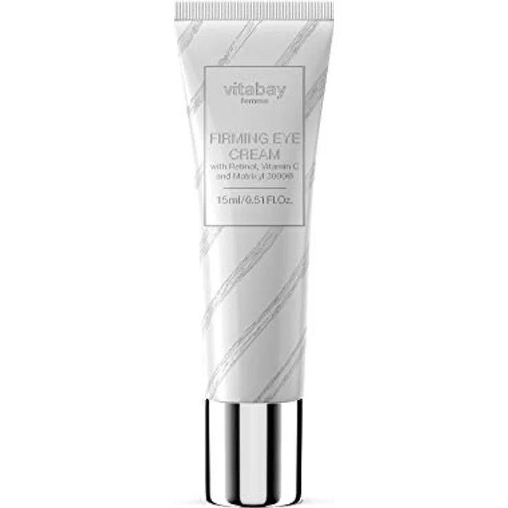 Vitabay Firming Eye Cream 15 ml • gegen Falten, Schwellungen, und Augenringe • Anti-Aging Augencreme mit Matrixyl 3000, Koffein, Retinol und Vitamin C – Bild 1