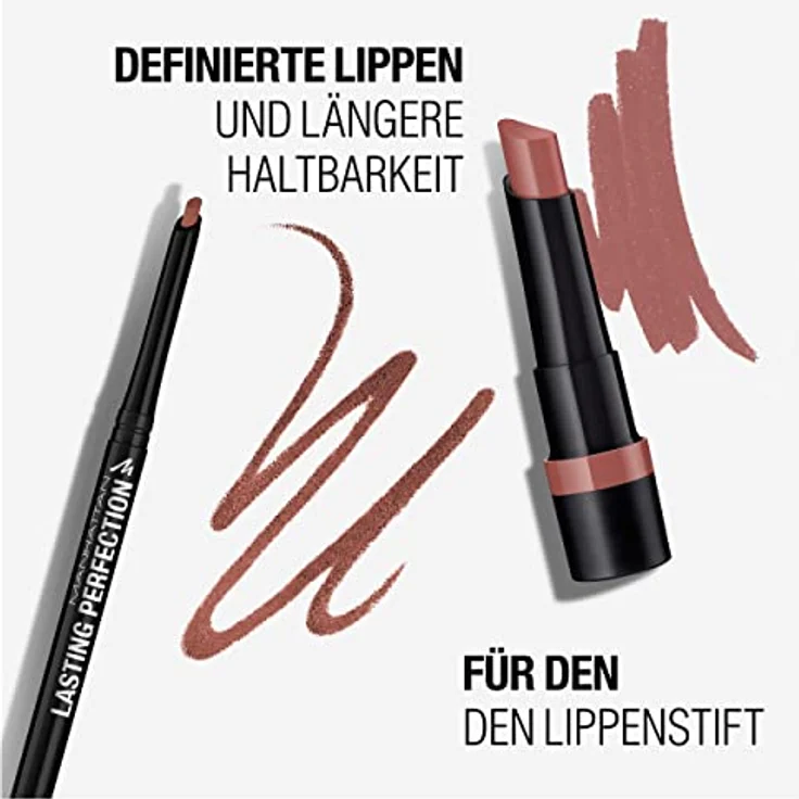 Manhattan Lasting Perfection Lipliner, Fb. 59 G Spice, langanhaltender und deckender Konturenstift, 2 g – Bild 4