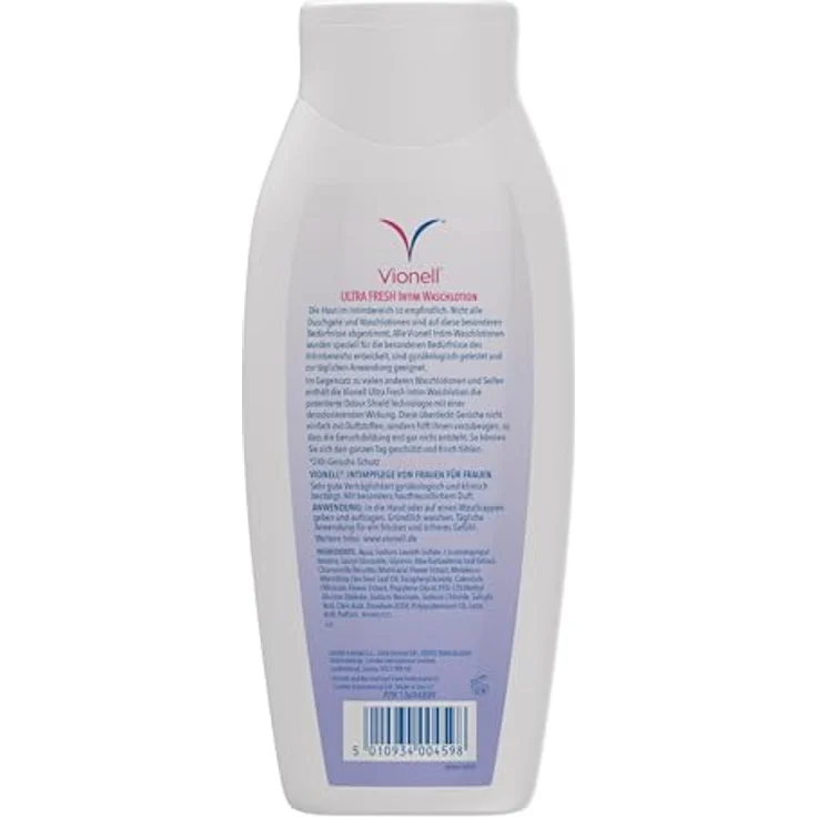Vionell Intim Waschlotion Ultra Fresh, 250 ml Flüssigseife mit Deoschutz für dauerhafte Sicherheit – Bild 2