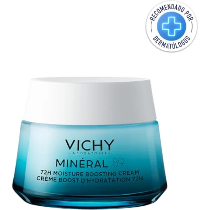 VICHY Minéral 89 72 h Feuchtigkeits-Boost Creme, Für normale und trockene Haut, Mit Hyaluronsäure, Squalan, Vitamin E und Niacinamid, Schnell einziehend und nicht fettend, 50 ml – Bild 4
