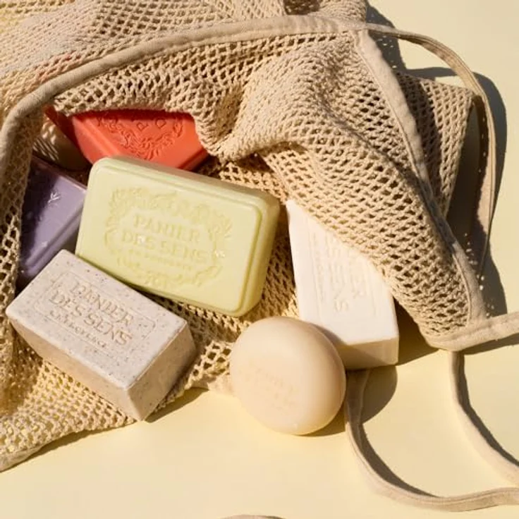 Panier des Sens Kirschblüte Seifenstück 2x200g, Hand- & Körperseife mit Karitéöl, 97% natürliche Inhaltsstoffe, vegan, Duft nach Kirschblüten – Bild 5