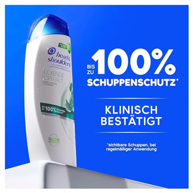 Head & Shoulders Juckende Kopfhaut Anti-Schuppen-Shampoo 300ml, Eukalyptus, 100% Schuppenschutz, Recyceltes Plastik, Sauberes Frischegefühl – Bild 2
