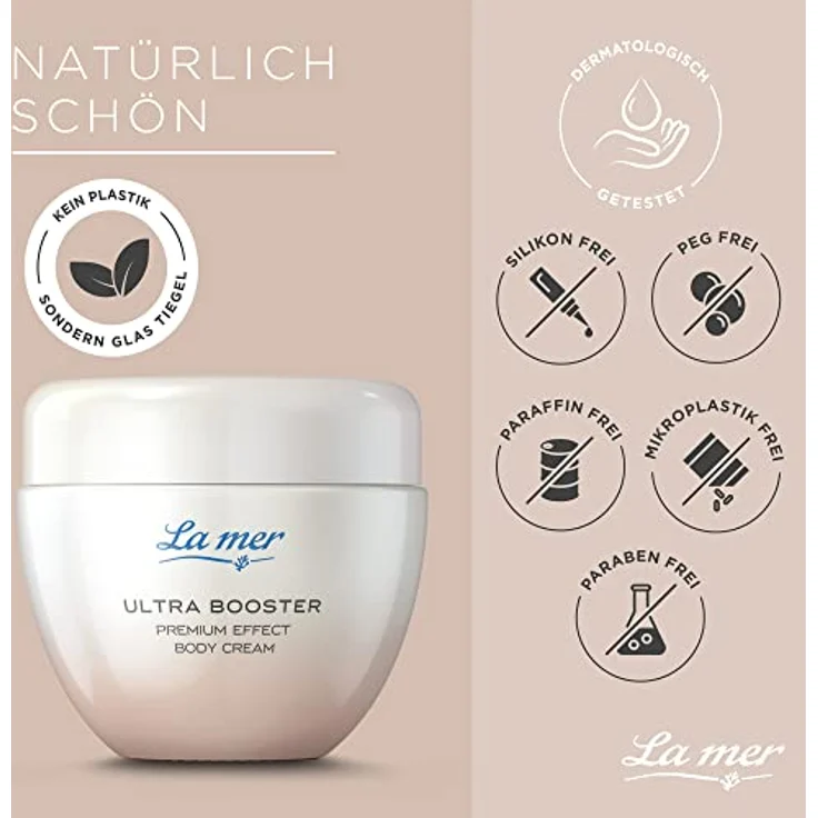La Mer Ultra Booster Premium Effect Body Cream - Feuchtigkeitsbooster mit Langzeiteffekt - Schützt vor Austrocknung - Verbessert die Elastizität - Sheabutter und Olivenöl - 200 ml – Bild 4