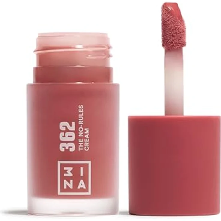 3INA The No-Rules Cream Blush 8 ml, vielseitiger Creme-Rouge für Lippen, Wangen und Augenlider, Farbe: Pink – Bild 1