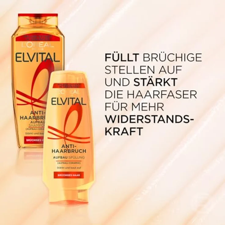 L'Oréal Paris Elvital Anti-Haarbruch Pflegende Aufbauspülung mit Aufbau-Ceramid, 6 x 250 ml - Intensive Haarstruktur-Wiederherstellung für weniger Haarbruch – Bild 5