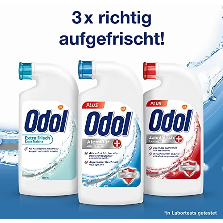 Odol-med 3 Mundwasser extra frisch, 125 ml, für ein strahlend sauberes Lächeln – Bild 3