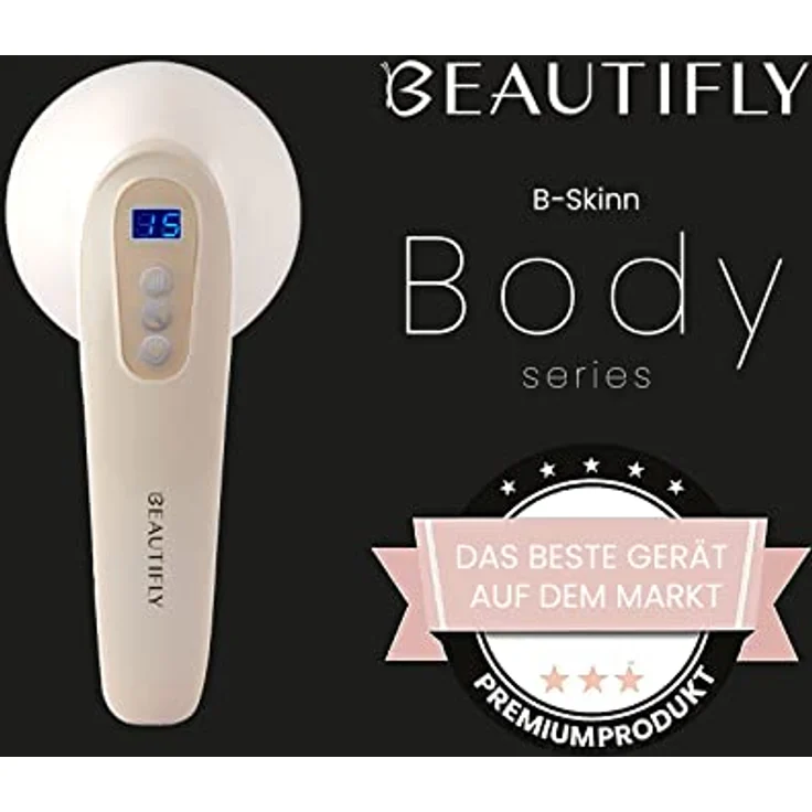 Beautifly Massagegerät B-SKINN-BODY Cellulite Massagegerät Set mit rotem Wärmelicht und 10 Intensitätsstufen – Bild 4