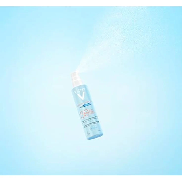Vichy Capital Soleil UV-Aqua Spray LSF 50, feuchtigkeitsspendendes Sonnen-Fluid mit unsichtbarem Finish, 200 ml – Bild 2