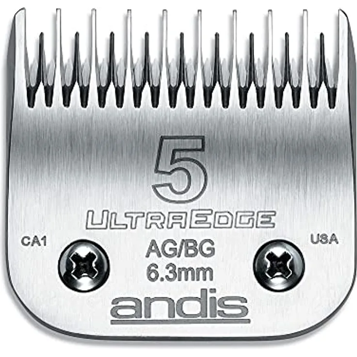 Andis Köpfe Stahl ANDIS HEAD Nº5 CUT, verchromte Klingen für Rasierer, 6.3mm Schnittlänge, für Hunde
